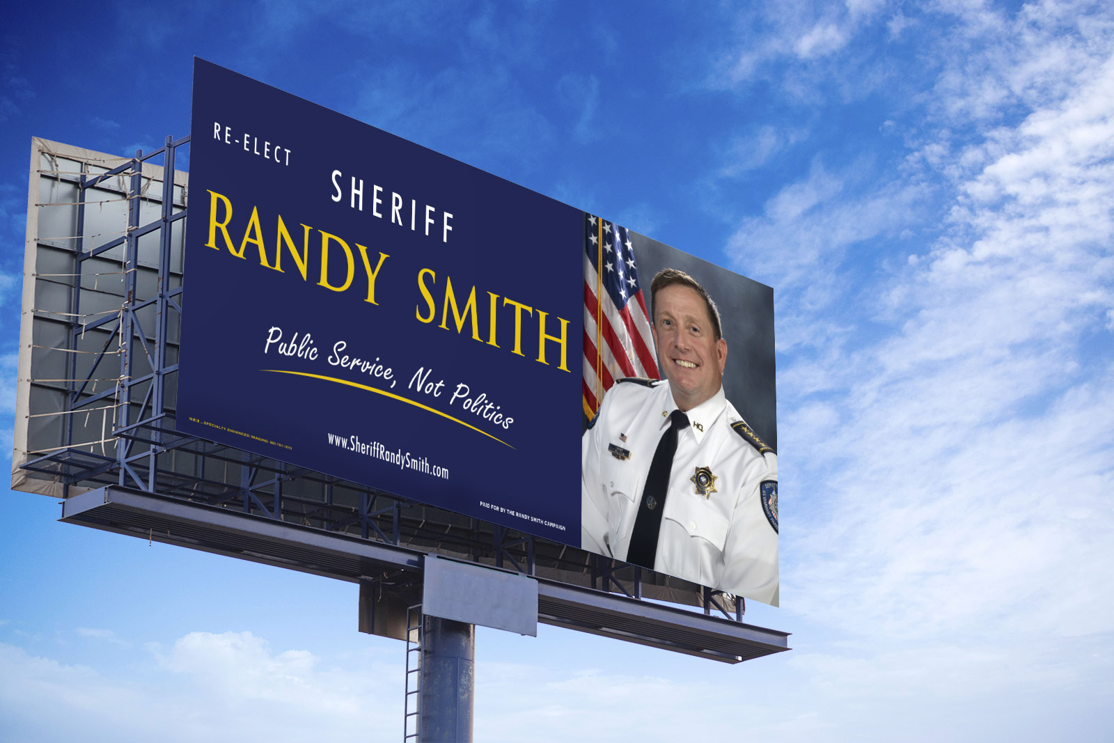 Billboard for Sheriff Randy Smith