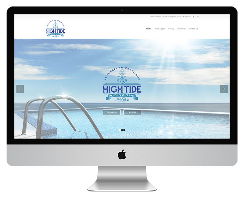 High Tide Pools and Supplies Web Design