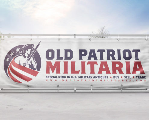 Old Patriot Militaria Logo Design