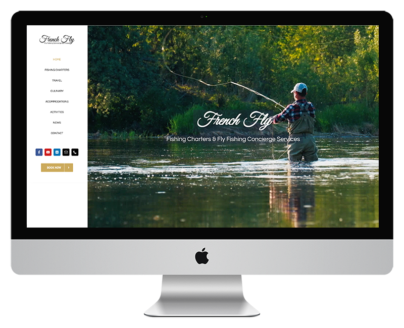 Fly Fishing Web Design French Fly's Fly Fishing Web Design - Home Page Mockup