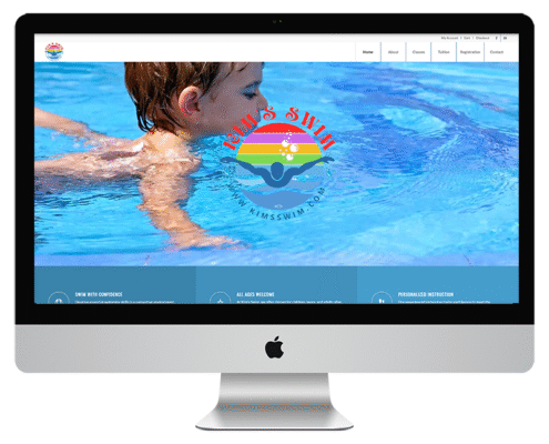 Kim's Swim Website Design 3 Kim's Swim Lessons Web Design - Home Page 1