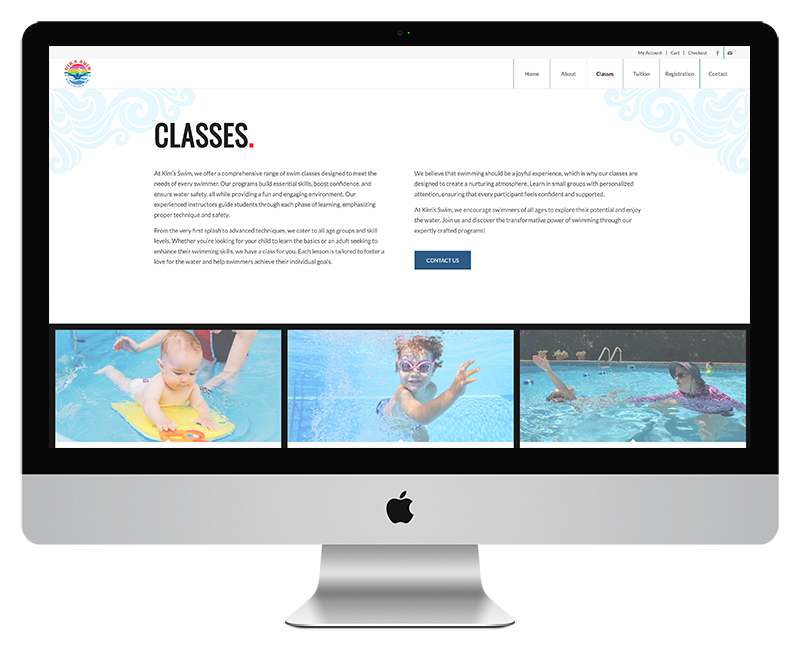 Kims Swim Lessons Web Design Swim Classes Page 1