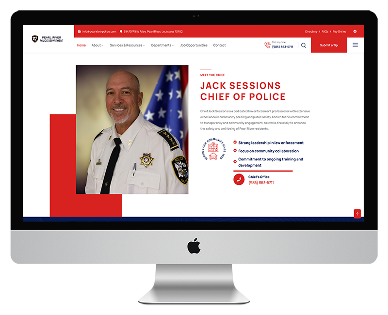 Pearl River Police Department Web Design Home Page 2