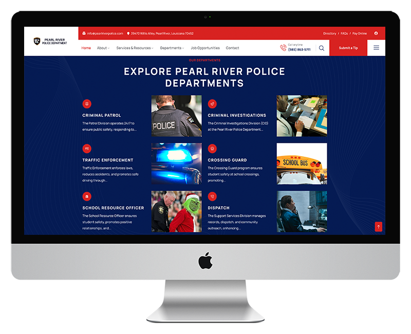 Pearl River Police Department Web Design Home Page 3