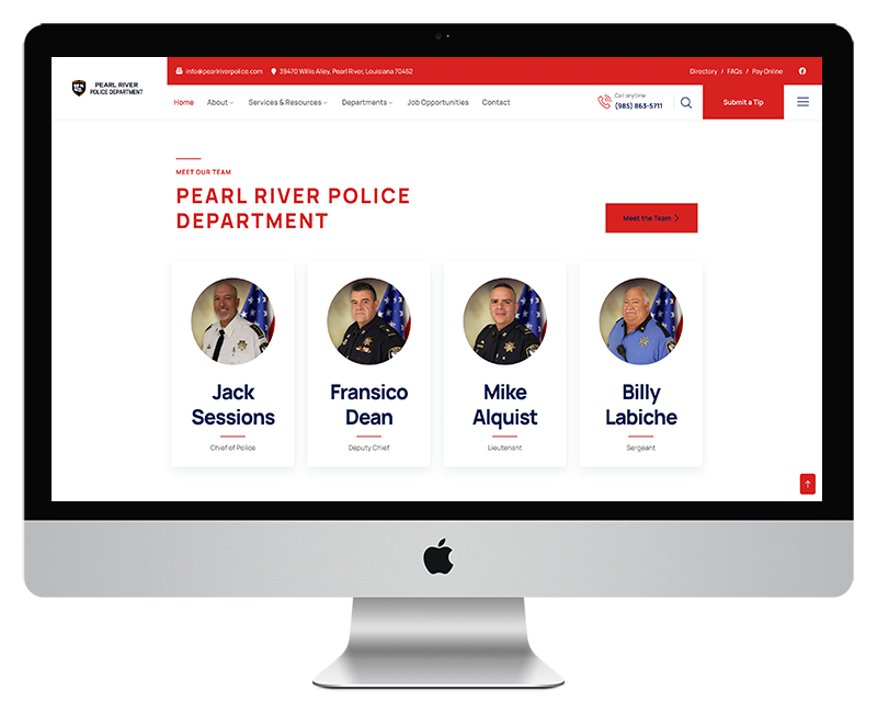 Pearl River Police Department Web Design Home Page 4