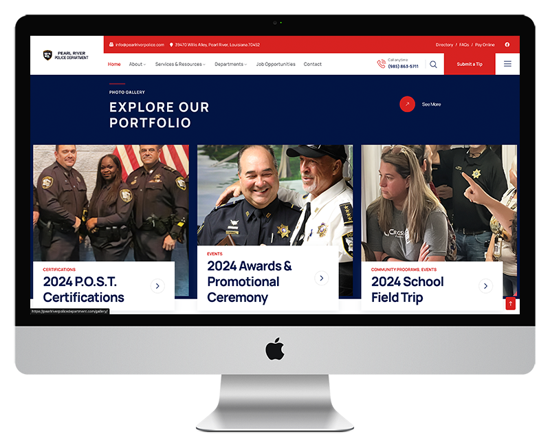Pearl River Police Department Web Design Home Page 5