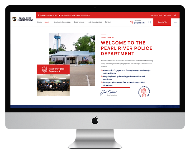 Pearl River Police Department Web Design Home Page 7